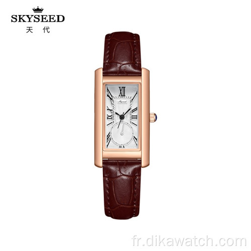 SKYSEED montre femme rétro mode petite montre carrée